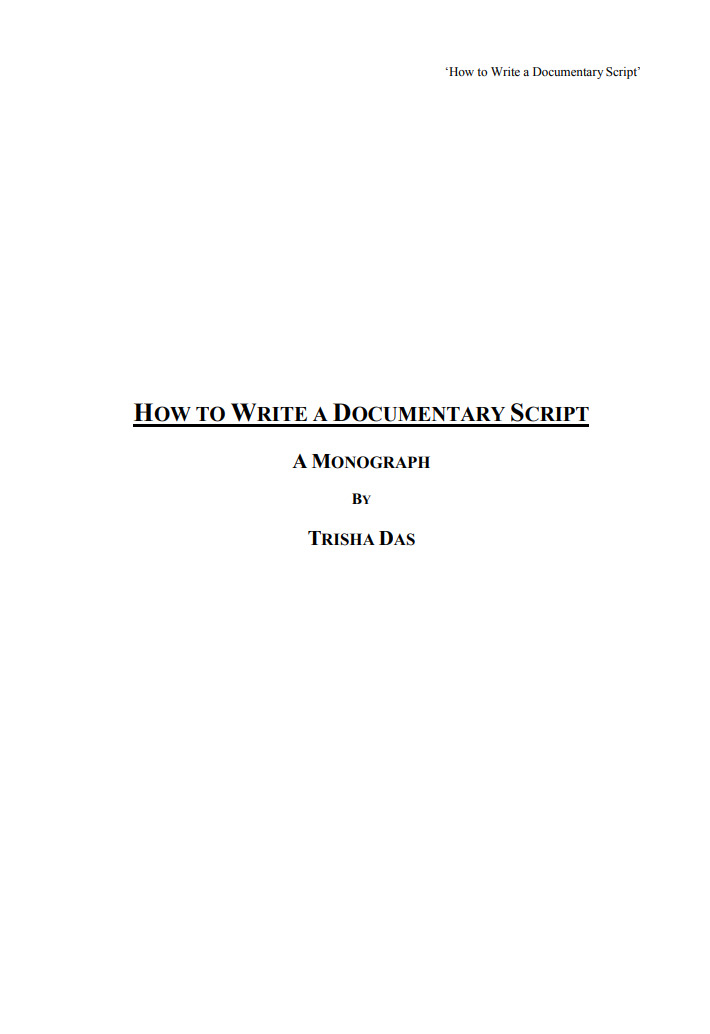 How to Write a Documentary Script